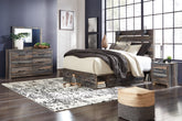 J&M Furniture - Ashley Furniture - Drystan Queen Panel Bed with Mirrored Dresser and Nightstand - Queen Panel Bed with Mirrored Dresser and Nightstand - B211B56